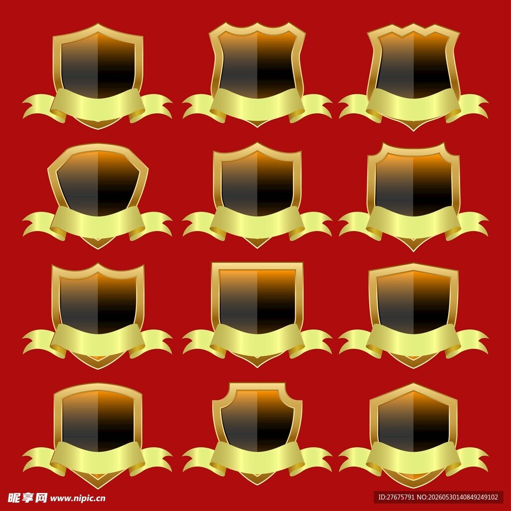 金色盾牌素材