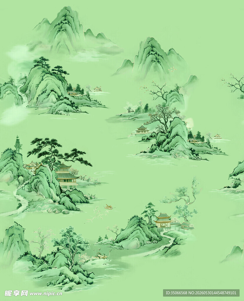 水墨山水意境图