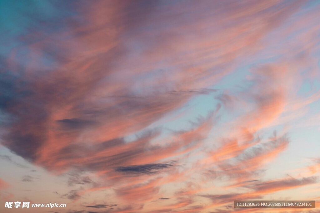 梦幻晚霞天空