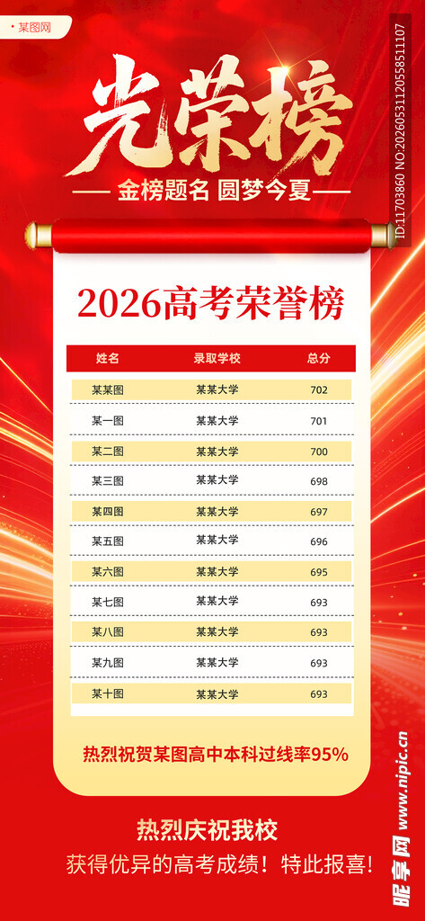 2026年学生高考光荣榜