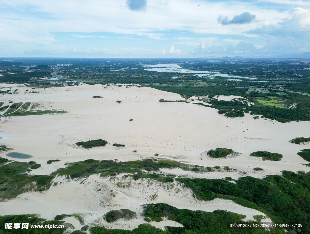 广袤沙漠绿植景观自然风光风景