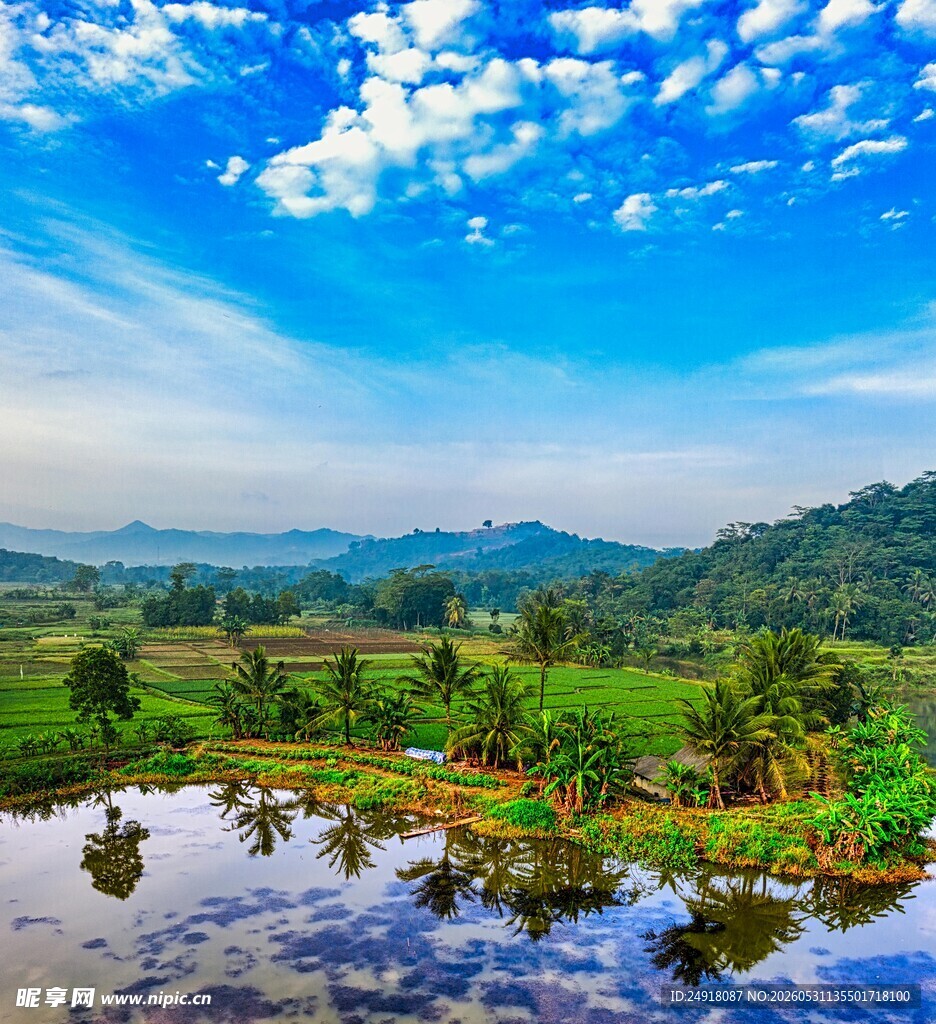 田园山水美景自然风光风景