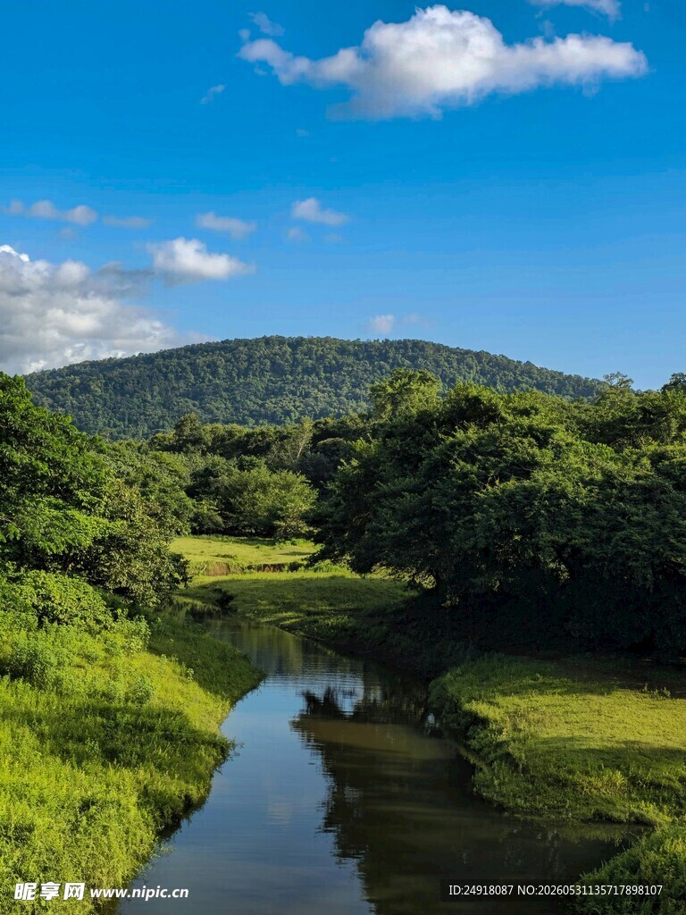 青山绿水河流自然风光风景