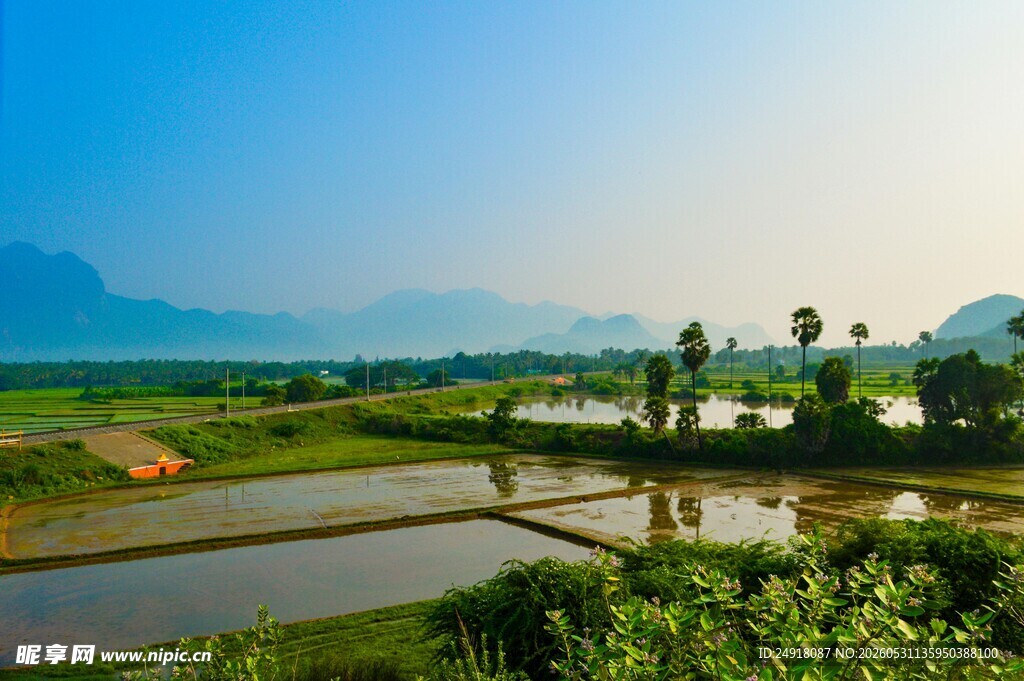 田园水乡风光美景自然风景风光