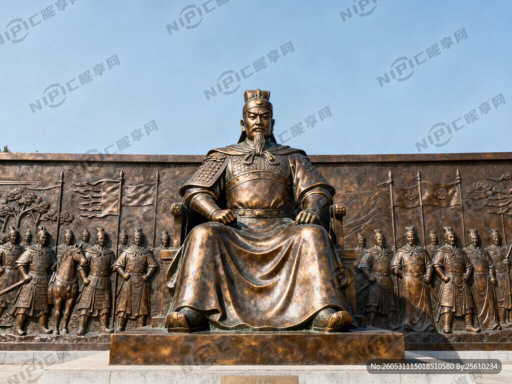 高浮雕 陈元光雕塑   坐姿的