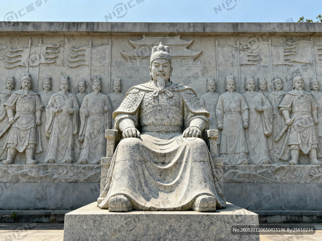 高浮雕 陈元光雕塑   坐姿的