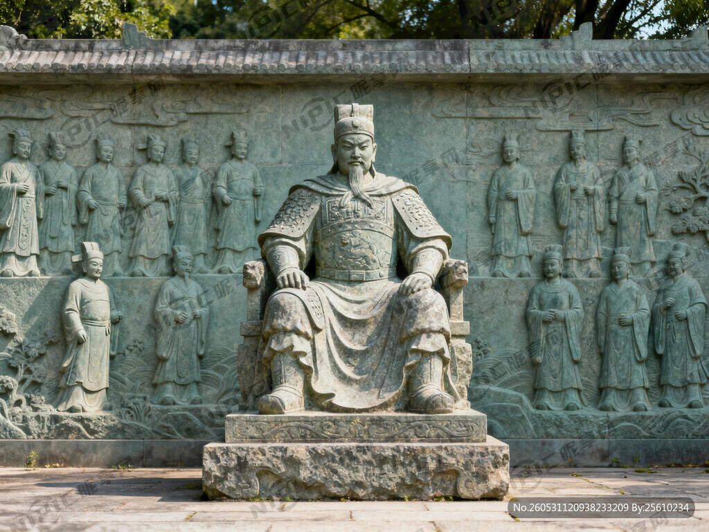 高浮雕 陈元光雕塑  坐姿的 
