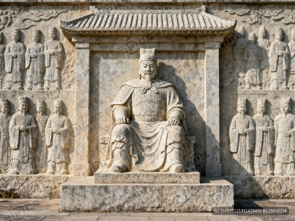 高浮雕 陈元光雕塑  坐姿的