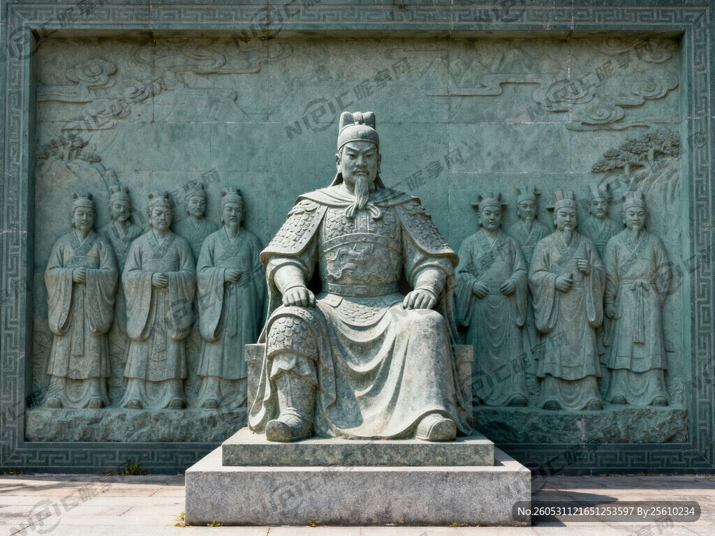 高浮雕 陈元光雕塑  坐姿的 