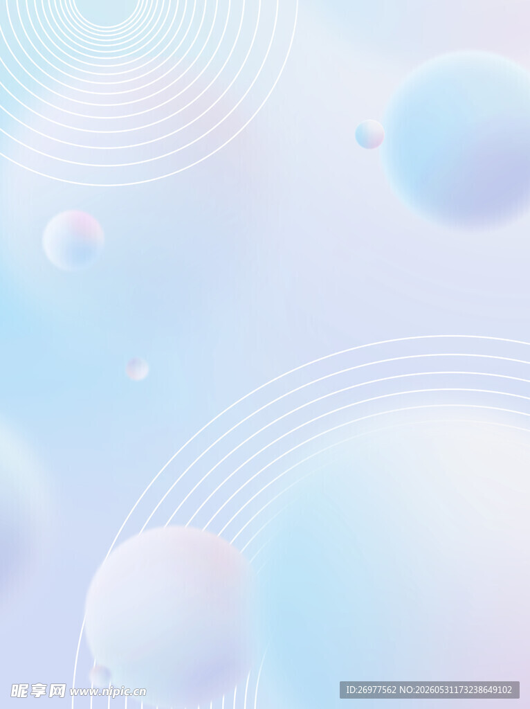 梦幻渐变气泡背景图