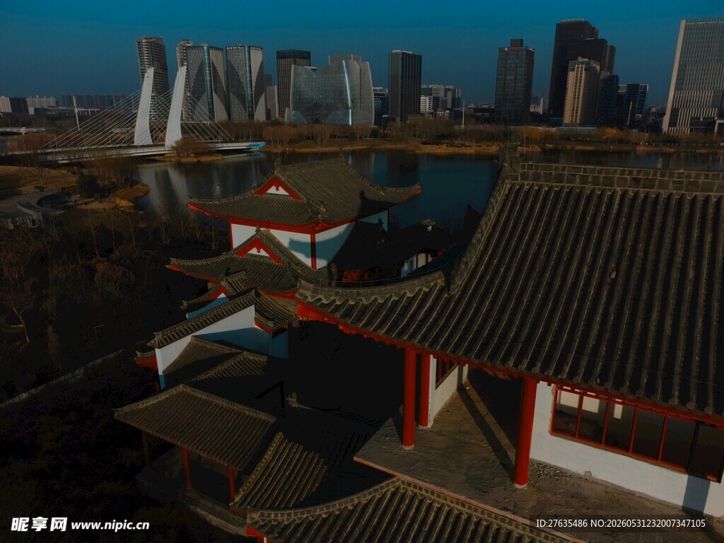 中式建筑与城市景观融合