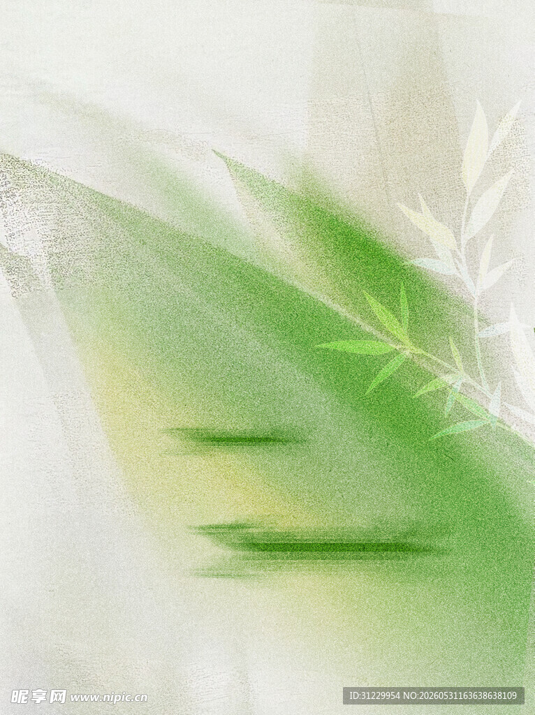 清新绿意抽象艺术背景图