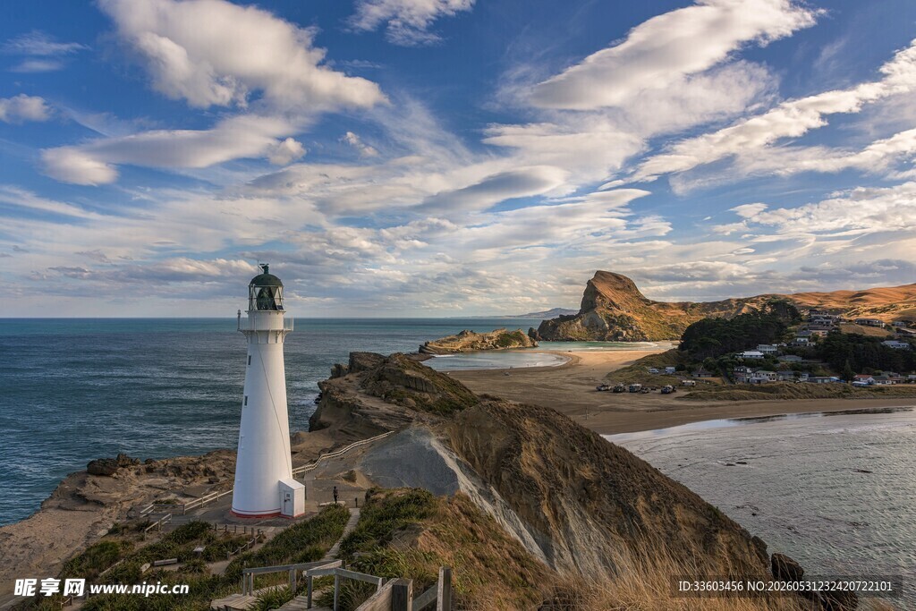 海岸灯塔风景