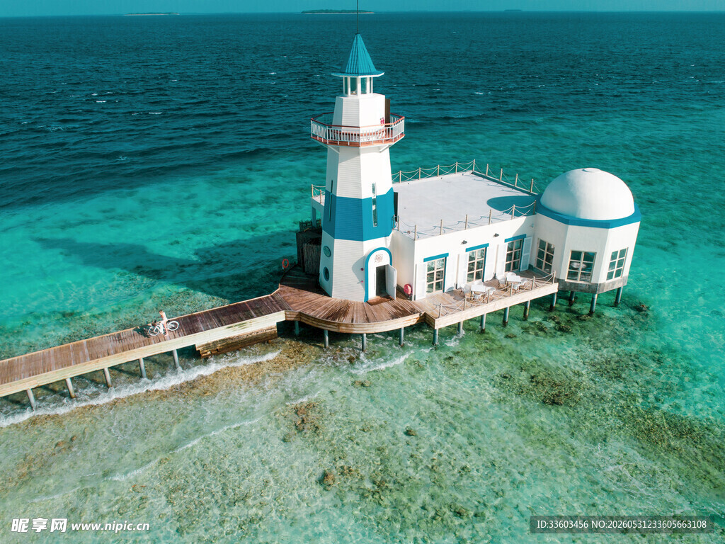 海上灯塔梦幻海景建筑