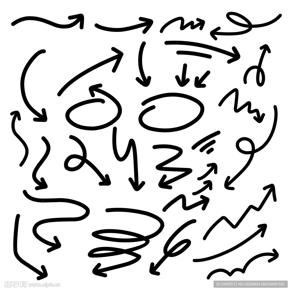 手绘箭头素材