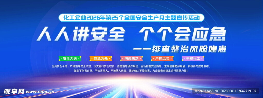 人人讲安全个个会应急海报