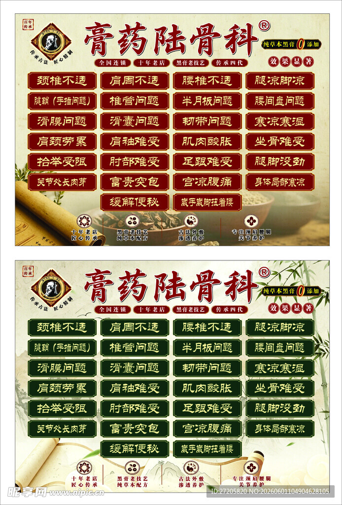 膏药陆骨科 展板 项目板