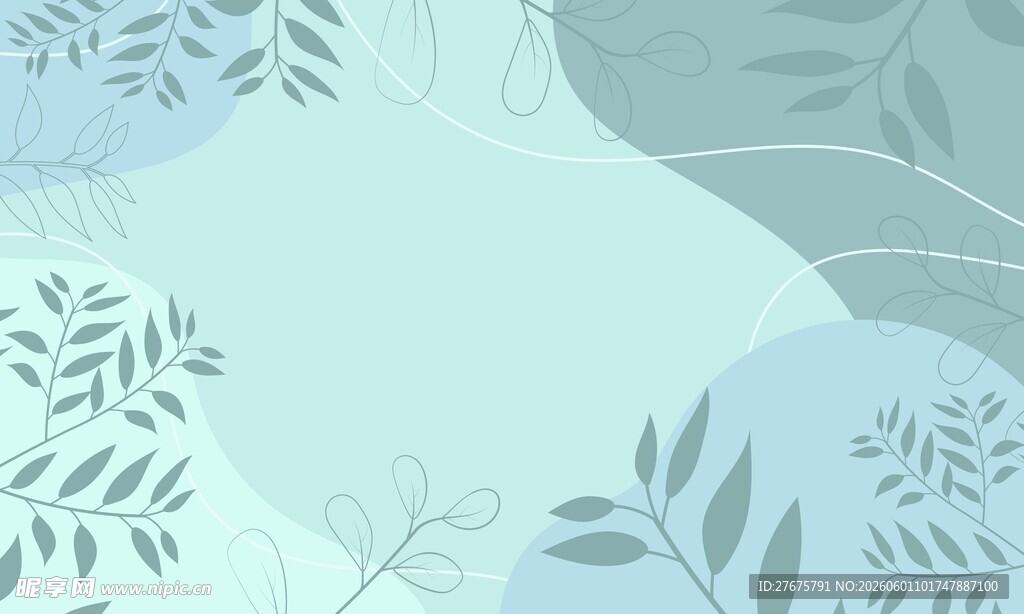 清新枝叶背景