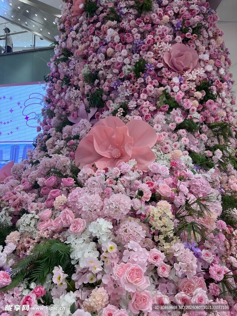 粉色花卉装饰景观