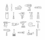 电动手动维修手作工具图标
