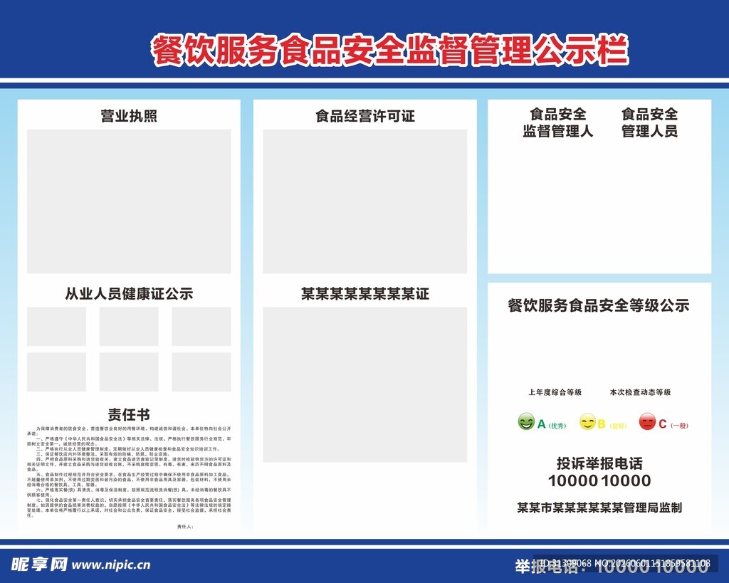 食品安全监督管理栏