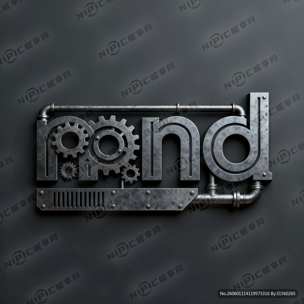 mnd字母 工业元素 logo