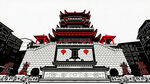 中式古建筑城楼景观