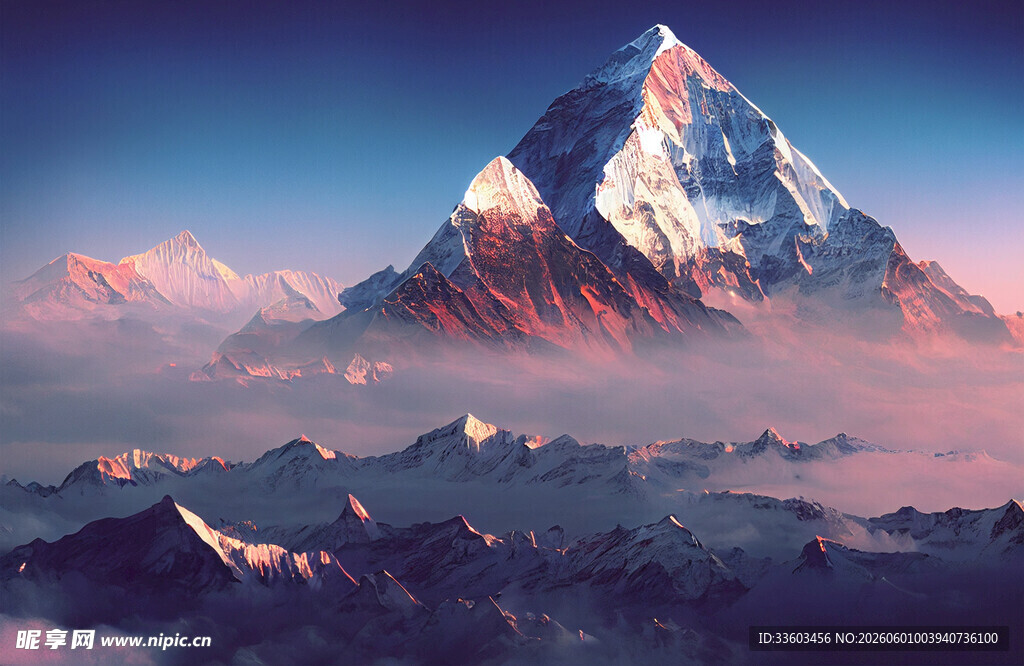 壮丽雪山景观
