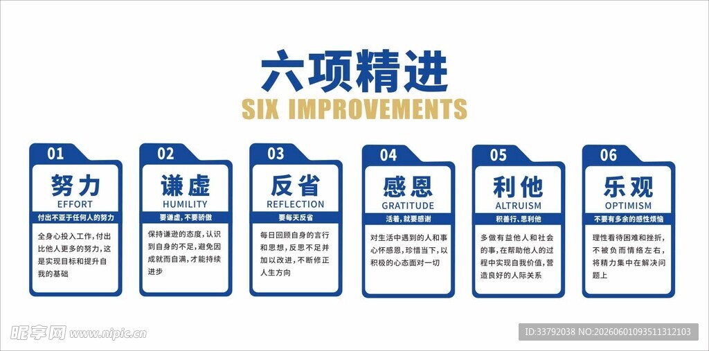 六项精进 文化墙