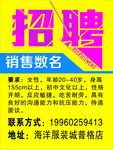 销售岗位招聘启事