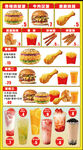 多样快餐饮品美食展示
