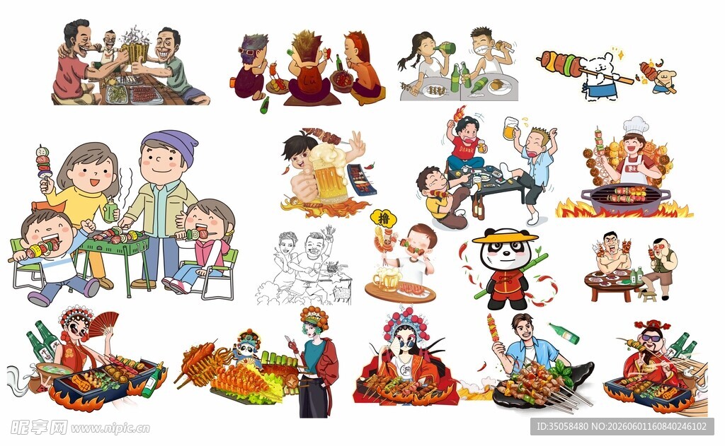 烧烤插图