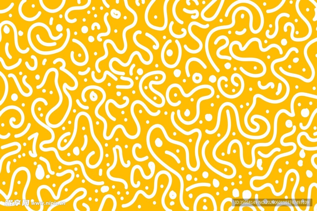 黄底曲线底纹