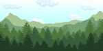 山林风景插画