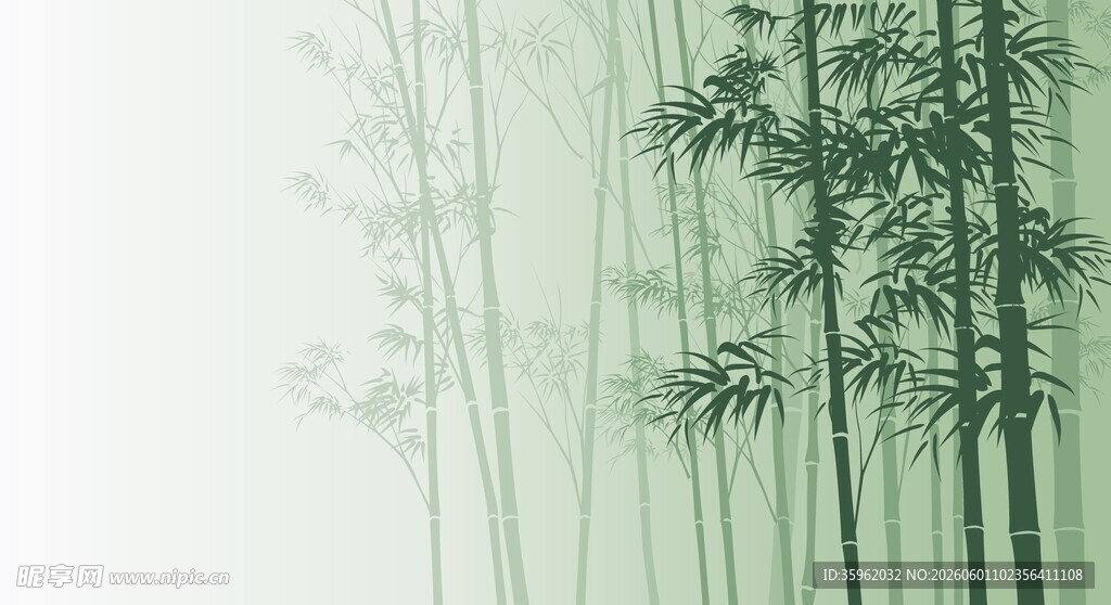 水墨竹林背景