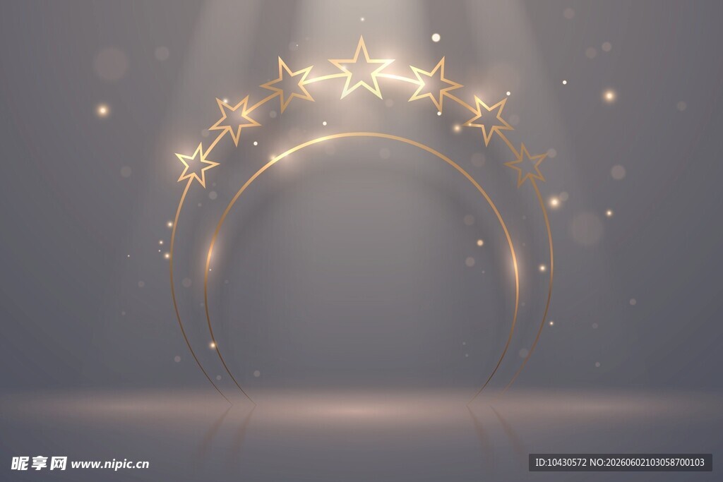 金色星芒边框