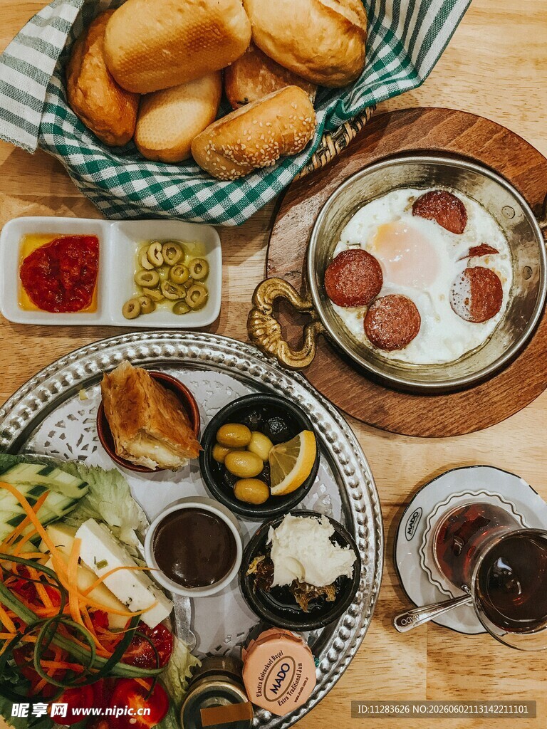 丰盛早餐美食