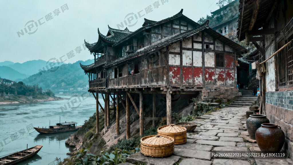 老重庆吊脚楼