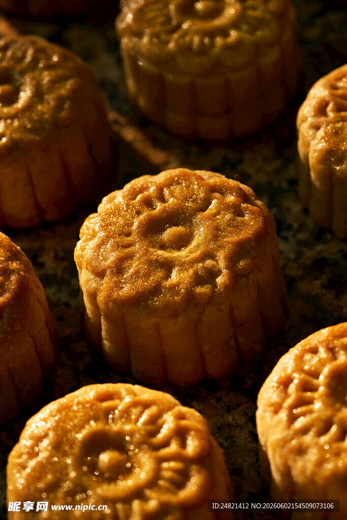传统美味月饼特写