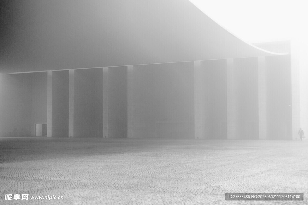 空旷室内建筑场景