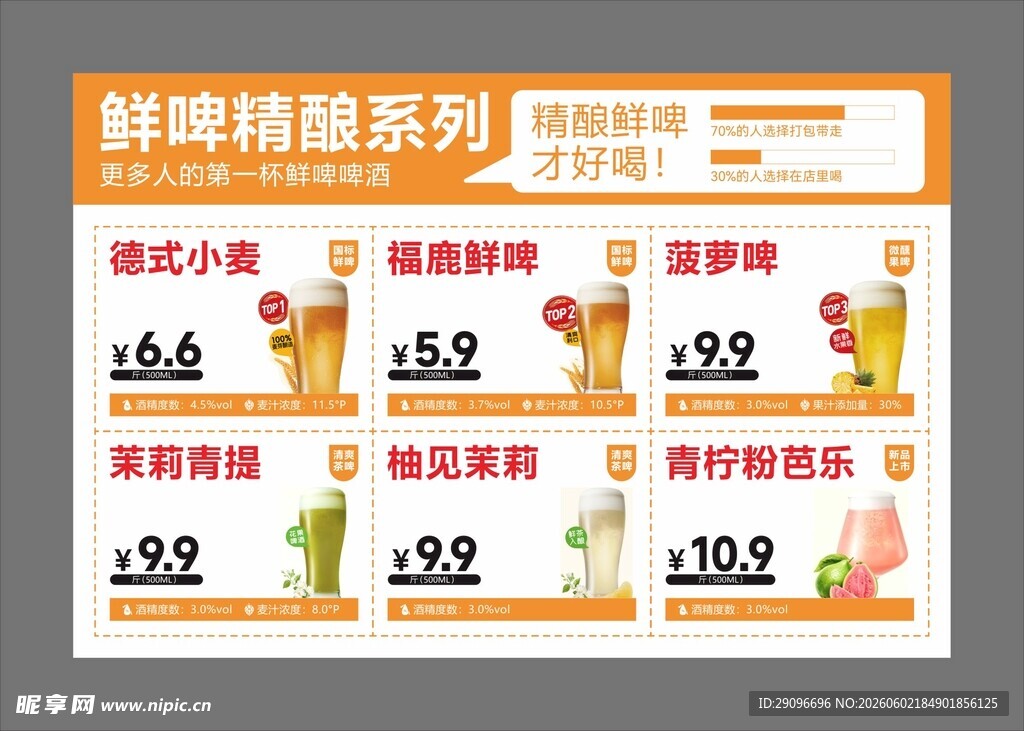 鲜啤精酿系列海报