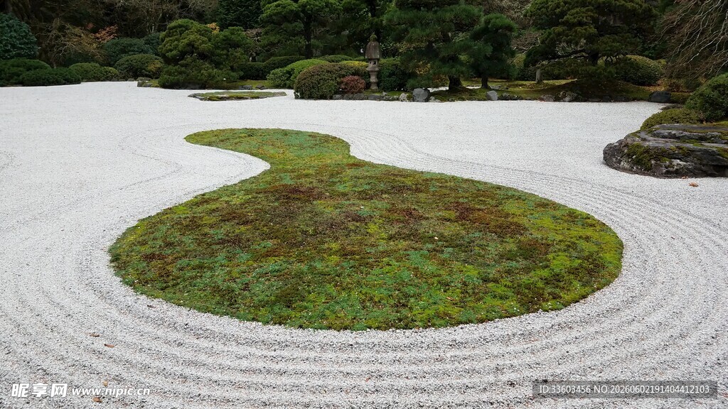 日式枯山水庭院景观