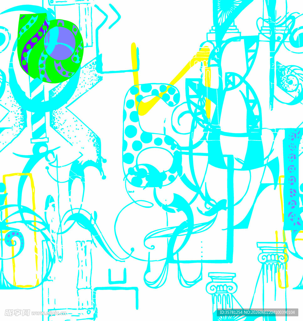 科技风环保主题抽象插画