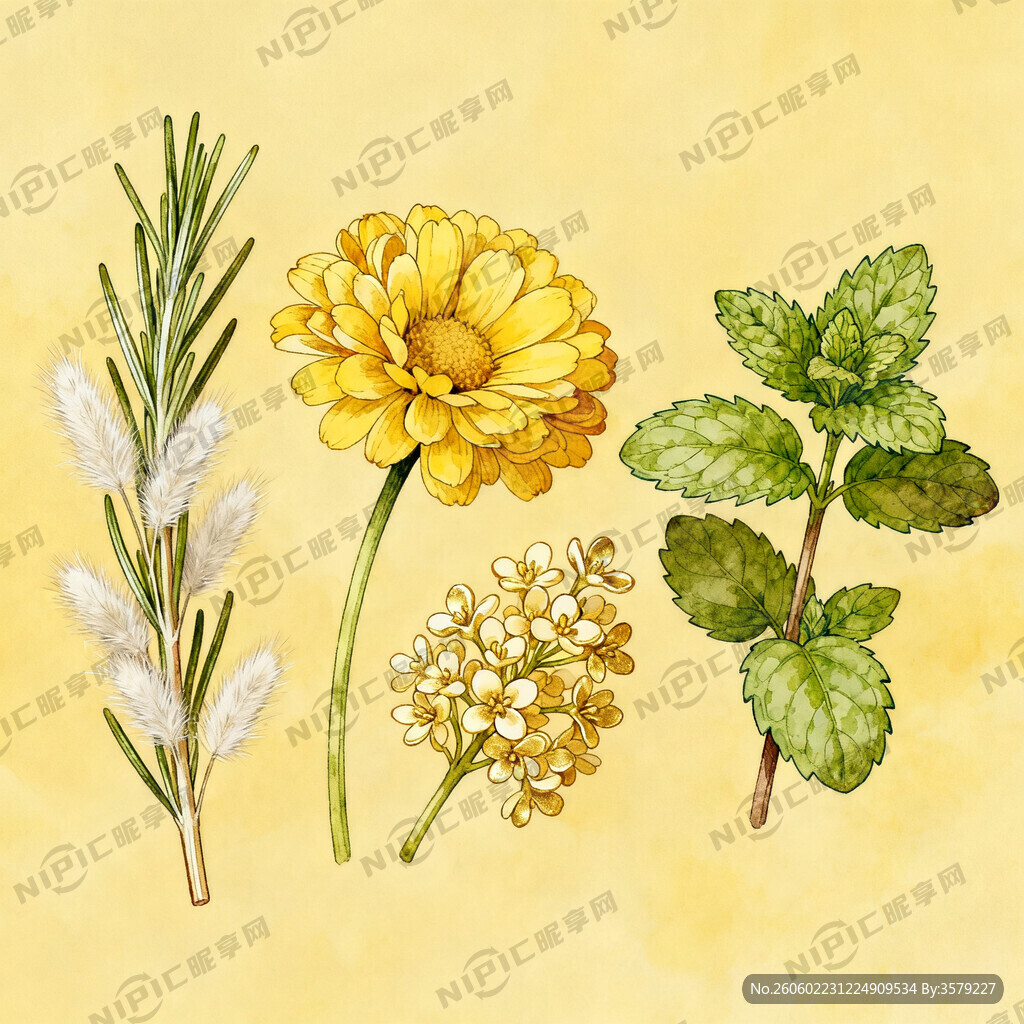 香茅、菊花、桂花、薄荷