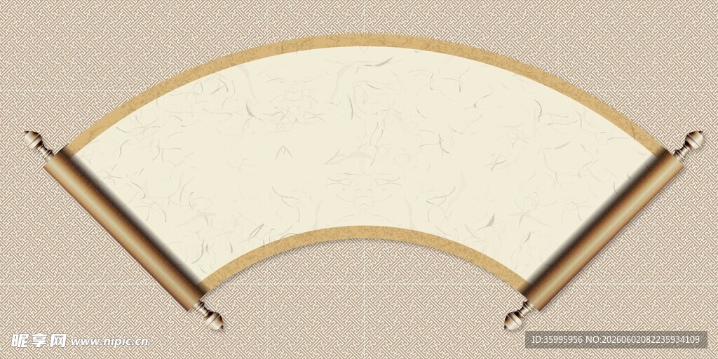 古典卷轴空白画轴