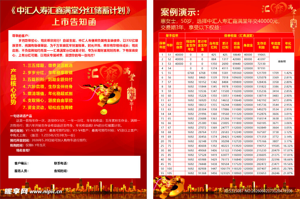 保险单页