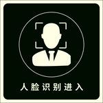 人脸识别进入标识