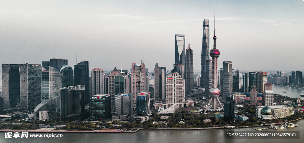上海城市天际线俯瞰