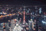 上海夜景璀璨城市风光