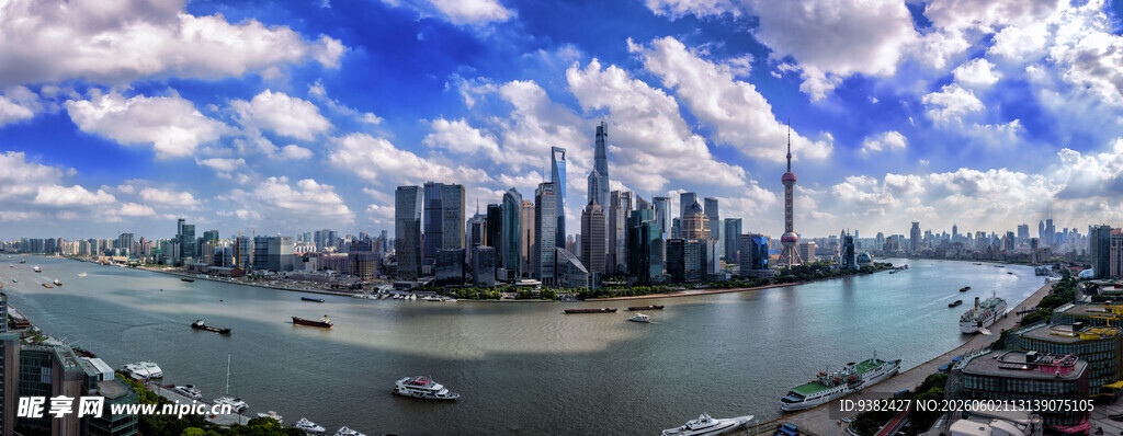 上海外滩城市天际线美景
